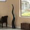 Tall Ceramic Black Animal Horn Floor Vase Elegant for Entryway Dining Living Room Decor Statement Piece with Distinctive Antler-Inspired Design Blending Contemporary Elegance and Nature-Inspired